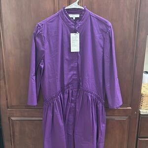Purple Button-Up Dress